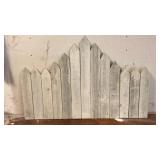 Wooden Decorative Fence Panel with White Finish