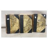 Three Books With Decorative Covers and Damage