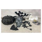 Halloween Themed Decor Lot With Mixed Materials