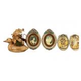 Antique Osborne Ivorex Wall Plaques, Porcelain