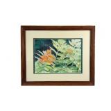 Signed Hand-painted Floral Watercolor Painting