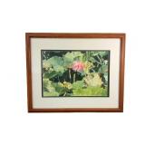 Signed Hand-painted Floral Watercolor Painting