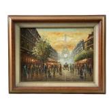 impressionistic Paris street scene Oil On Canvas