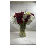 Large vibrant artificial amaryllis flower