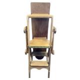 Antique Wooden 3-in-1 Ironing Board, Chair, Step