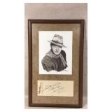 Framed limited edition print of John Wayne by