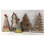 Wooden Decorative Christmas Tree Set