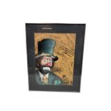 Vintage James Pigg Signed Mixed Media Collage