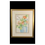 Vtg. Signed Hand-painted Watercolor Painting
