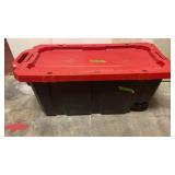 Husky 45-Gallon Latch and Stack Tote with Wheels