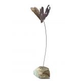 Artist Signed Brutalist butterfly sculpture