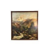 Antique Landscape Oil Painting Hudson River School
