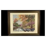 Vintage Framed Embroidery