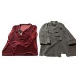 Vtg. Ralph Lauren Silk Mandarin Collar Tunic,