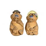 Vtg. Hand-thrown Studio Pottery Salt & Pepper