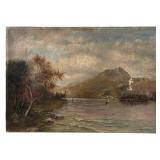 Antique Scottish landscape Oil Painting On Canvas