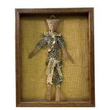 vintage Indonesian "coin puppet" Framed
