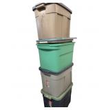 5 Totes with lids