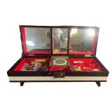 Vintage Lucite Musical Jewelry Box with Costume