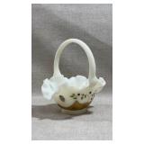vintage Fenton Art Glass custard satin glass
