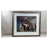 framed western print titled "Shooter on a Paint"