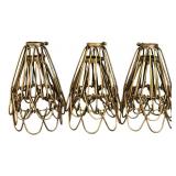 (6) Vintage Industrial Metal Wire Cage Lampshades