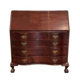 1950s American Mahogany Drop /Slant Front Desk
