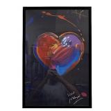 Peter Max "Black Series: Heart" Print