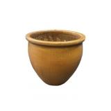 Large Rustic Ceramic Plant Pot Golden Brown Color