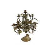 Vintage Italian Metal Candelabra Grapevine & Leaf