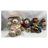 collection of four vintage and specialty plush