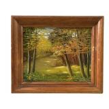 John Meyers "woods" oil on board