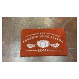 "Let Pumpkin Spice Season Begin" coir doormat