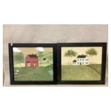 2 Vtg DON EASTERWOOD Folk Art