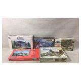 5 HO Scale Model Train Buildings