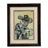 After Pablo Picasso "Fatherhood" Mixed Media