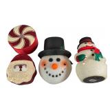 Vintage Christmas Decor, Light Up Snowman,