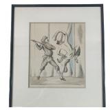 Lawrence Holmberg Mezzetin and Pagliaccio On Paper