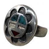 ZUNI STERLING SILVER SUNFACE RING
