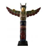 NORTHWEST COAST HAND CARVED WOOD TOTEM POLE