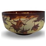 LARGE EMILE GALLE ART NOUVEAU CAMEO GLASS BOWL