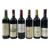(6) DISTINCT COLLECTORS RED WINE BOTTLES