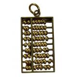 14K YELLOW GOLD ABACUS MATHEMATICS CHARM