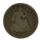 1855 SEATED LIBERTY HALF DIME