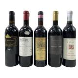 (5) VINTAGE COLLECTIBLE RED WINES