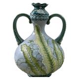 ANTIQUE JAPANESE MORIAGE SATSUMA HAND PAINTED VASE
