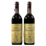 (2) 1964 FOSSI CHIANTI RISERVA WINE BOTTLES