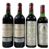 (4) VINTAGE RED BORDEAUX RED WINES