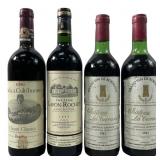 (4) CLASSIC VINTAGE FRENCH RED WINE BOTTLES