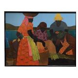 GLORIA LYNN "WEST INDIAN MARKET" AP LITHOGRAPH